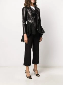 Alexander McQueen lace peplum biker jacket
