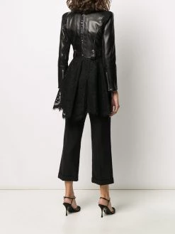 Alexander McQueen lace peplum biker jacket