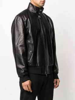 Alexander McQueen lambskin zipped bomber jacket