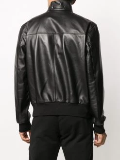 Alexander McQueen lambskin zipped bomber jacket