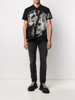 Alexander McQueen dragon patch slim-fit jeans