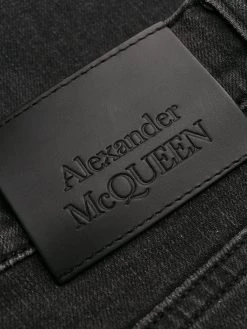 Alexander McQueen dragon patch slim-fit jeans