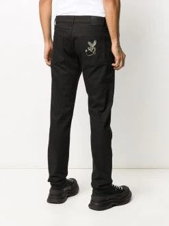 Wholesale 💯 Alexander McQueen Dragon patch tapered 👖 jeans 🥰 10 Alexander McQueen dragon patch tapered jeans