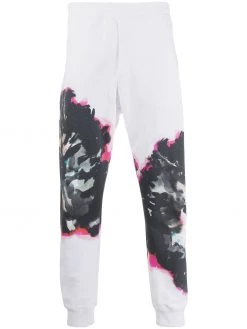 Alexander McQueen abstract print track pants