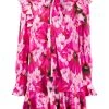 Alexander McQueen hibiscus print flared mini dress