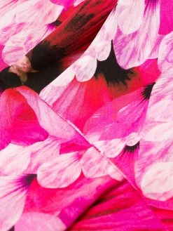 Alexander McQueen hibiscus print flared mini dress