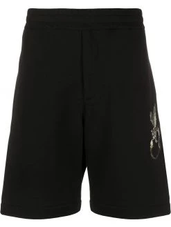 Alexander McQueen embroidered track shorts