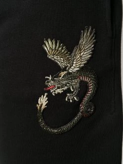 Alexander McQueen embroidered track shorts