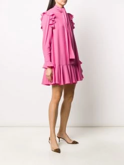 Alexander McQueen tie-neck ruffle dress