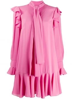 Alexander McQueen tie-neck ruffle dress