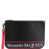 Alexander McQueen logo clutch bag
