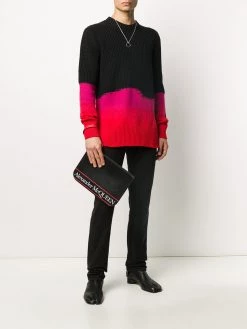 Alexander McQueen logo clutch bag