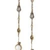 Alexander McQueen mismatched chain drop earrings