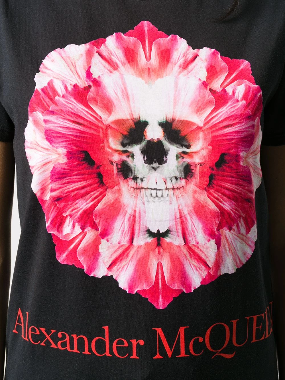 Wholesale ❤️ Alexander McQueen Skull and flower print T 👚 shirt 🎁 5 Alexander McQueen skull and flower print T-shirt