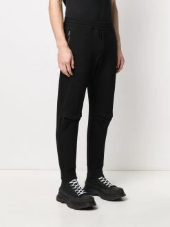 Alexander McQueen embroidered logo patch track trousers