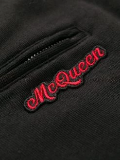 Alexander McQueen embroidered logo patch track trousers