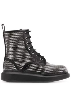 Alexander McQueen studded lace-up ankle boots