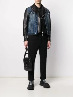 Alexander McQueen hybrid denim biker jacket