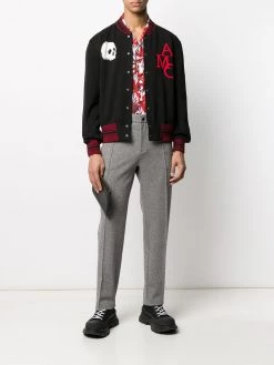 Alexander McQueen skull intarsia bomber jacket