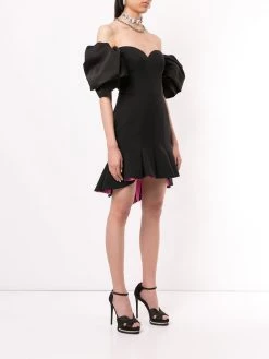 Alexander McQueen peplum hem off-shoulder dress