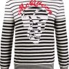 Alexander McQueen skulls and stripes crewneck jumper