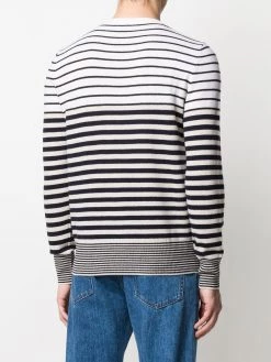 Alexander McQueen skulls and stripes crewneck jumper