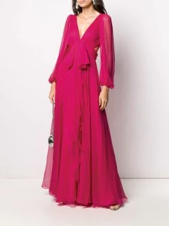 Alexander McQueen bow detail evening gown