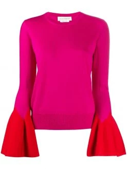 Alexander McQueen flared-sleeve knit jumper