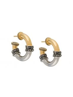 Alexander McQueen bi-colour hoop earrings