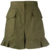 Alexander McQueen high-waisted ruffle hem shorts