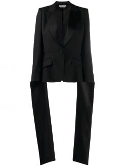 Alexander McQueen single-breasted drape blazer
