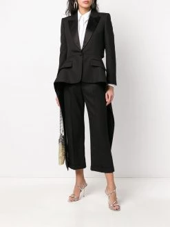 Alexander McQueen single-breasted drape blazer
