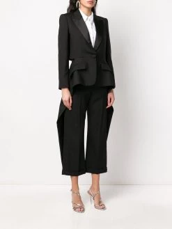Alexander McQueen single-breasted drape blazer