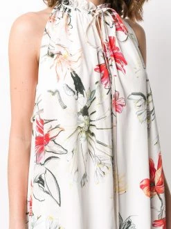 Alexander McQueen Endangered Flower print sleeveless dress