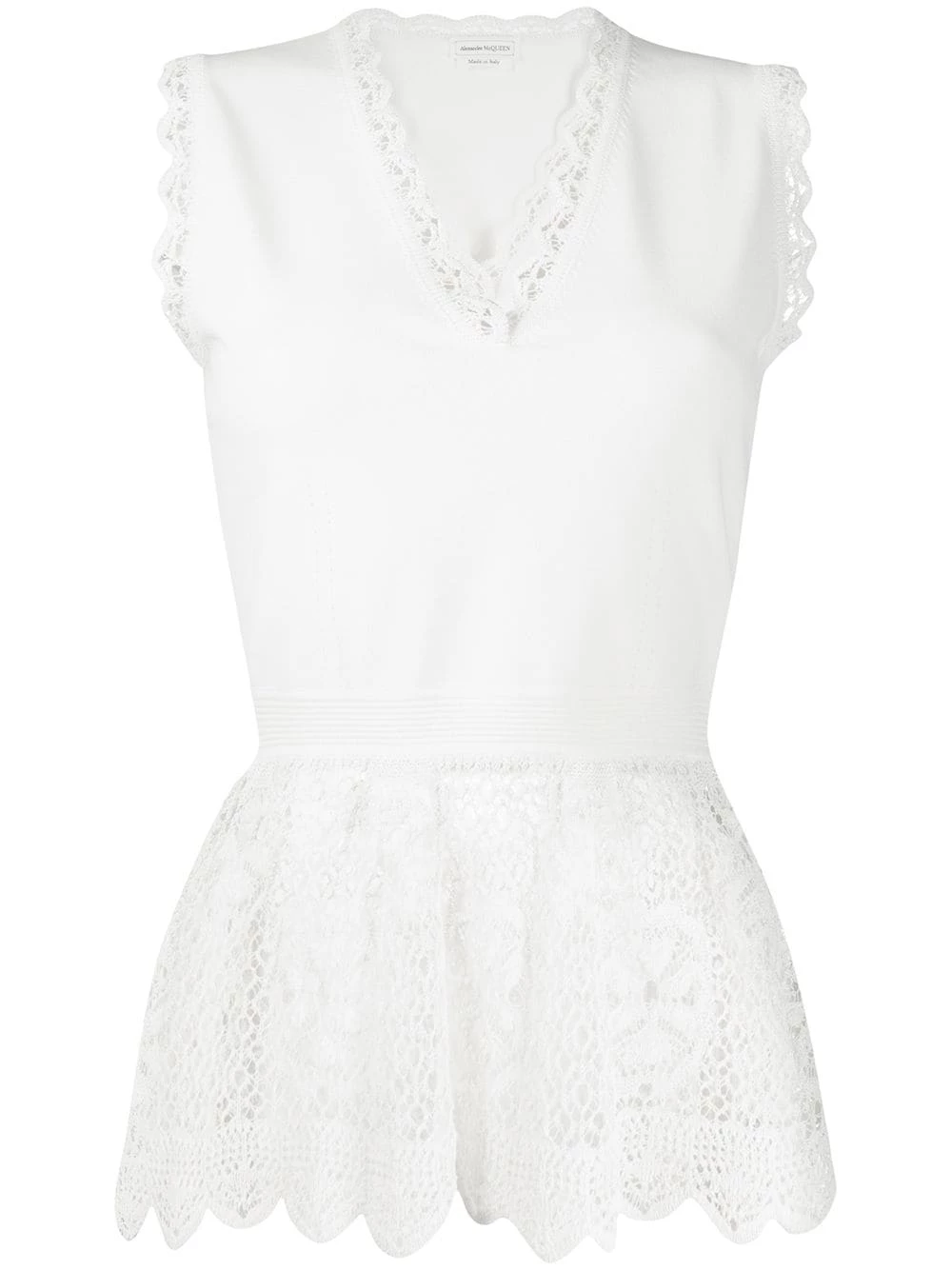 Brand new ๐คฉ Alexander McQueen Lace details peplum top ๐ฏ 1 Alexander McQueen lace-details peplum top