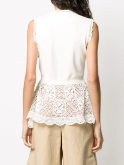 Brand new ๐คฉ Alexander McQueen Lace details peplum top ๐ฏ 8 Alexander McQueen lace-details peplum top
