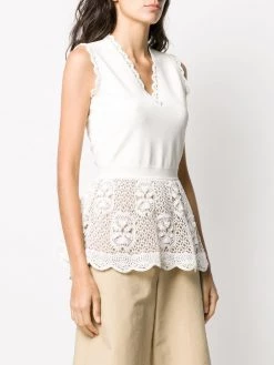 Brand new ๐คฉ Alexander McQueen Lace details peplum top ๐ฏ 7 Alexander McQueen lace-details peplum top