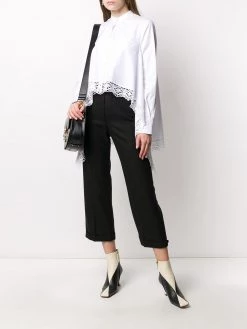 Alexander McQueen lace detail asymmetric shirt