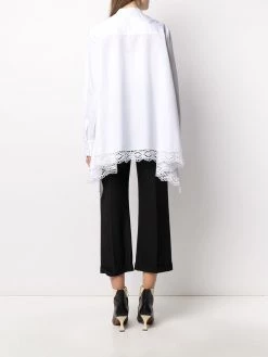 Alexander McQueen lace detail asymmetric shirt