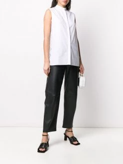 Alexander McQueen lace inserts sleeveless shirt