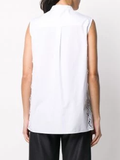 Alexander McQueen lace inserts sleeveless shirt