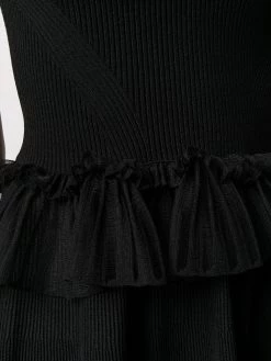 Alexander McQueen sheer frill sleeveless dress