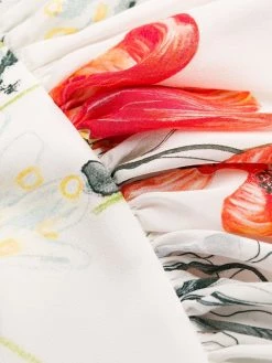 Alexander McQueen floral print gathered dress