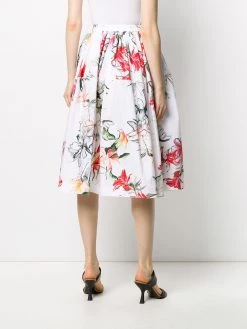 Alexander McQueen floral print midi skirt