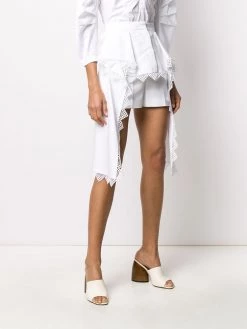 Alexander McQueen peplum lace-trimmed shorts