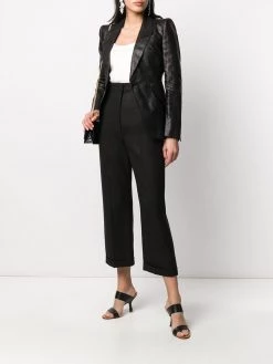 Alexander McQueen fitted linen blazer