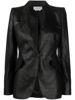 Alexander McQueen fitted linen blazer
