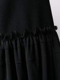 Alexander McQueen tulle skirt ribbed sleeveless dress