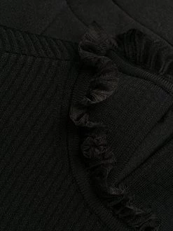 Alexander McQueen tulle skirt ribbed sleeveless dress