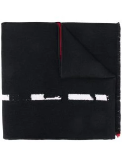 Alexander McQueen intarsia-knit graffiti-logo scarf